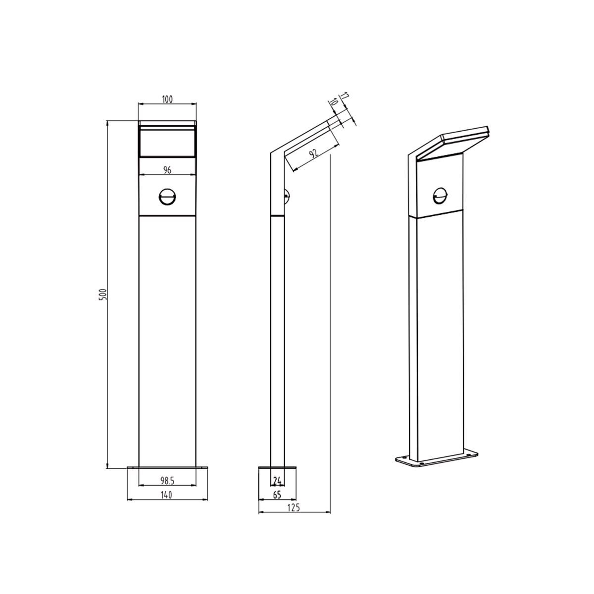Lampade: LED Aussen Stehleuchte, 50 cm Höhe – Nuovo (secondo la descrizione) da Kreuzlingen venduto da Smart-Light 4