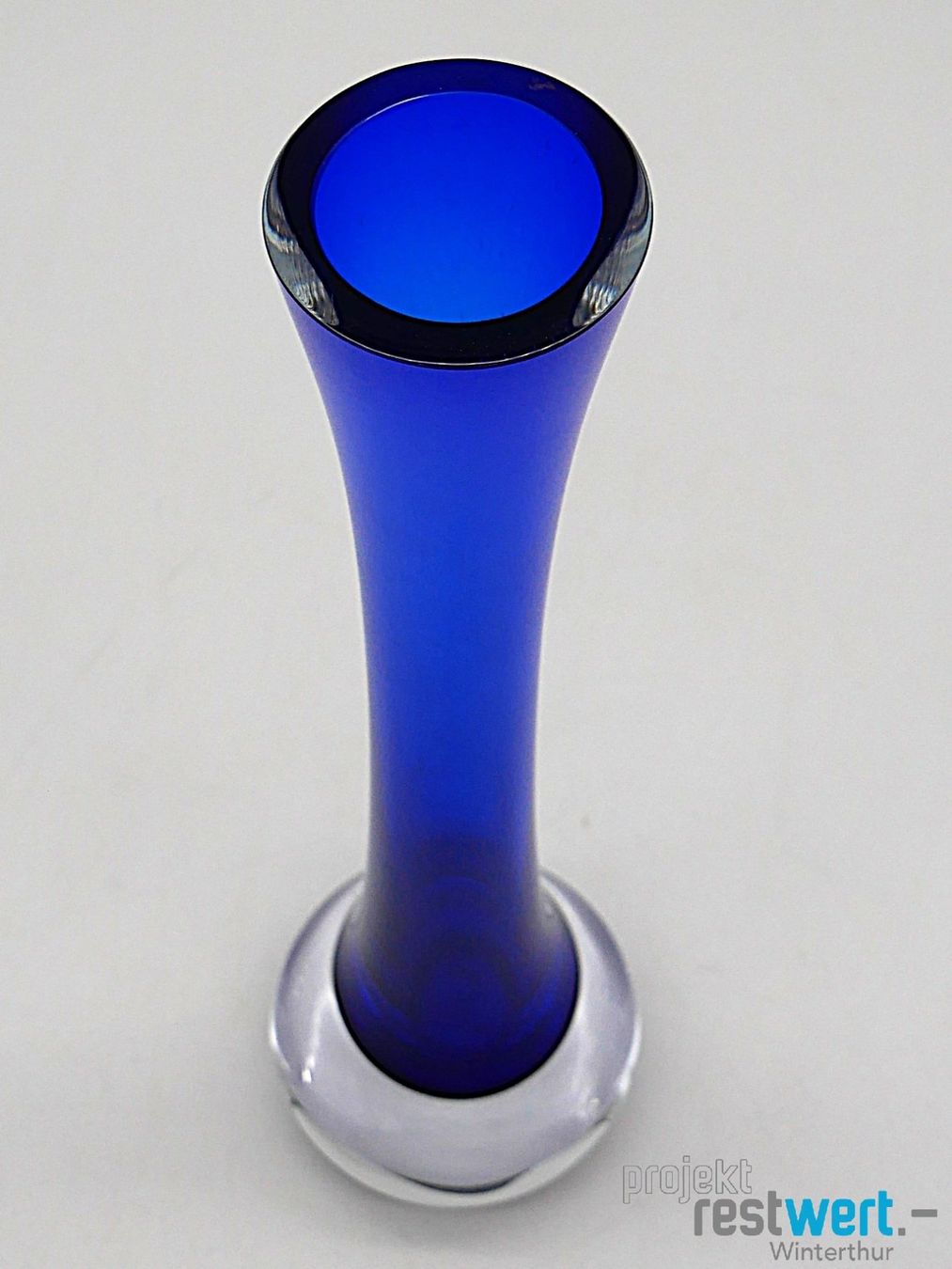 Vasi & Recipienti: VASE Kobaltblau mit transparentem Boden – Usato da Winterthur venduto da Restwert_Winterthur 2