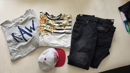 Kleidungspaket Herren Shirts Hosen Cap diverse Marken. Gr M