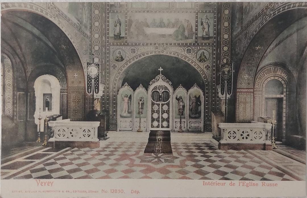 Cartoline postali: VEVEY - Intérieur de l'Eglise Russe – Usato da Delémont venduto da Domdom1