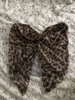 Top donna stampa leopardo senza spalline annodato taglia uni
