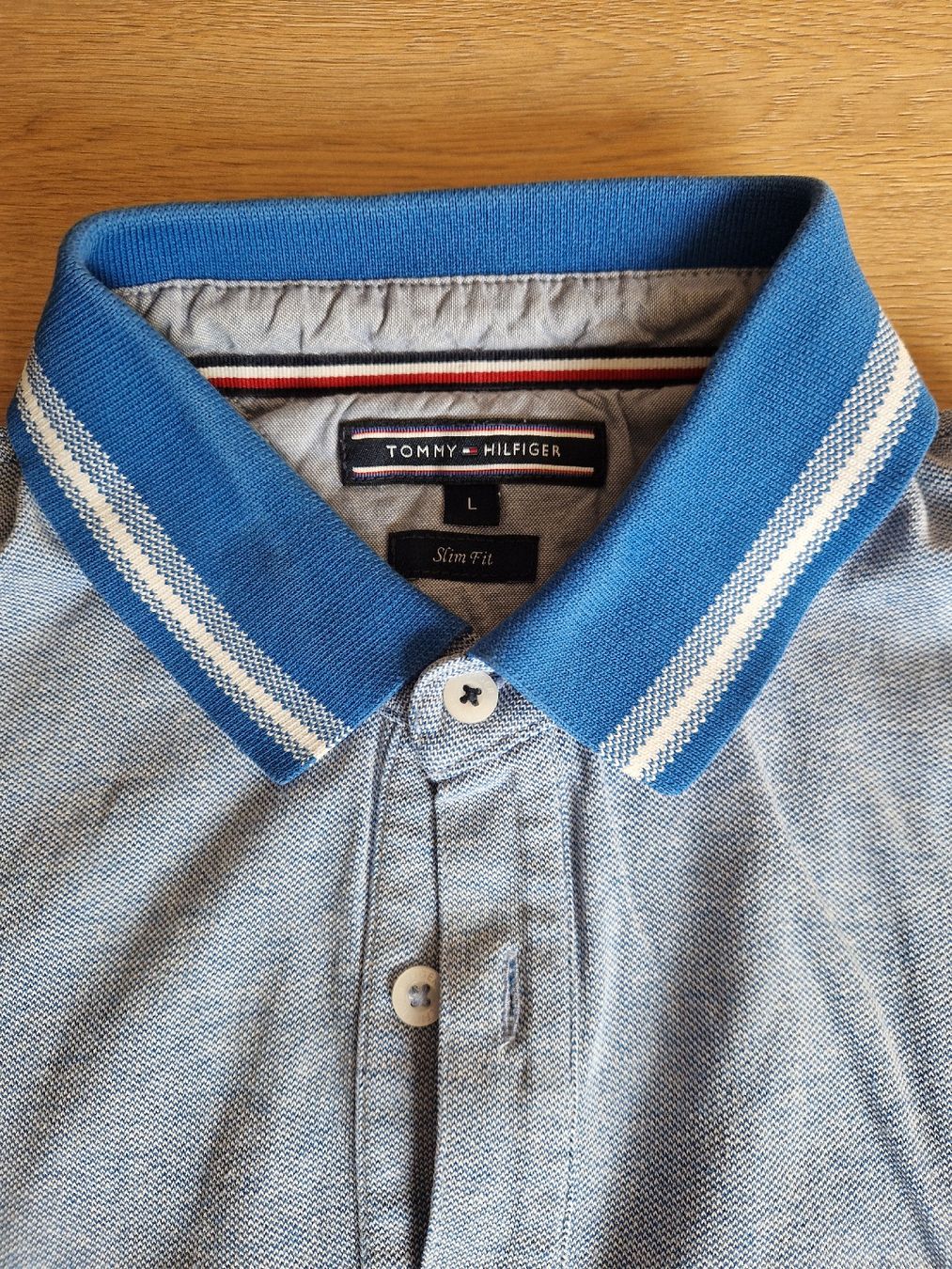 Tommy Hilfiger Magliette Polo: Tommy Hilfiger Poloshirt Gr. L, hellblau – Usato da St. Gallen venduto da Flames1 1