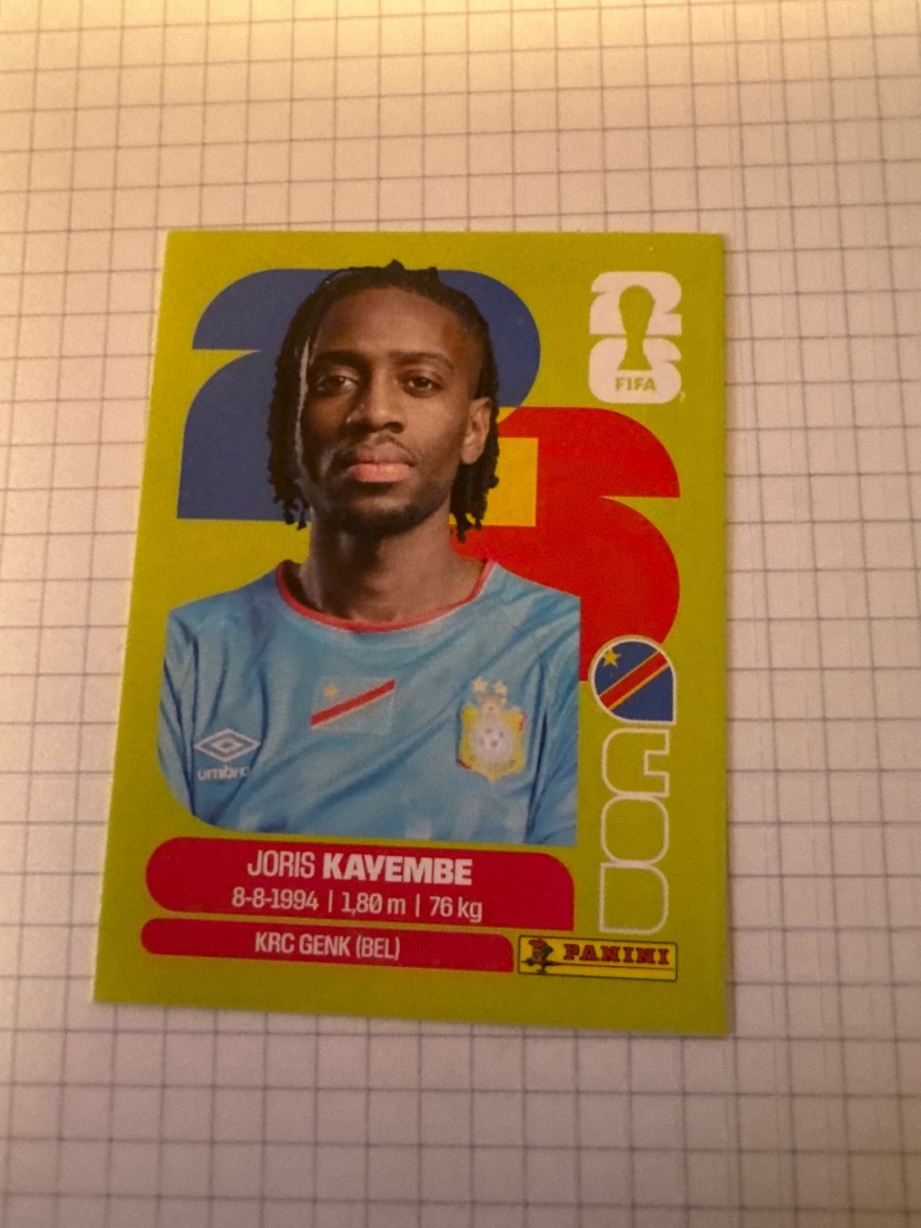Panini Carte collezionabili: Panini Sticker WM 2026, COD 7 Joris Kayembe – Nuovo (secondo la descrizione) da Winterthur venduto da mathis-spielsteine
