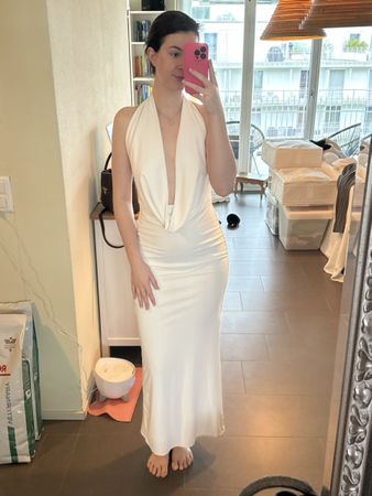 Zara Maxikleid, Gr. M, Elfenbein - perfekt für den Sommer!