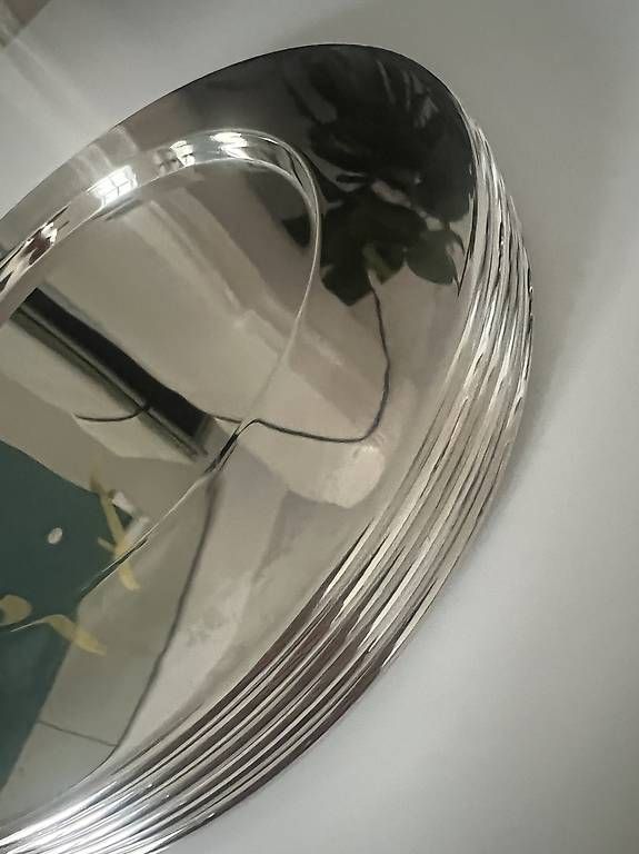 Tutte le decorazioni: 6 versilberte Edelstahl Platzteller Deko Teller – Usato da Basel venduto da Bettybooo 2
