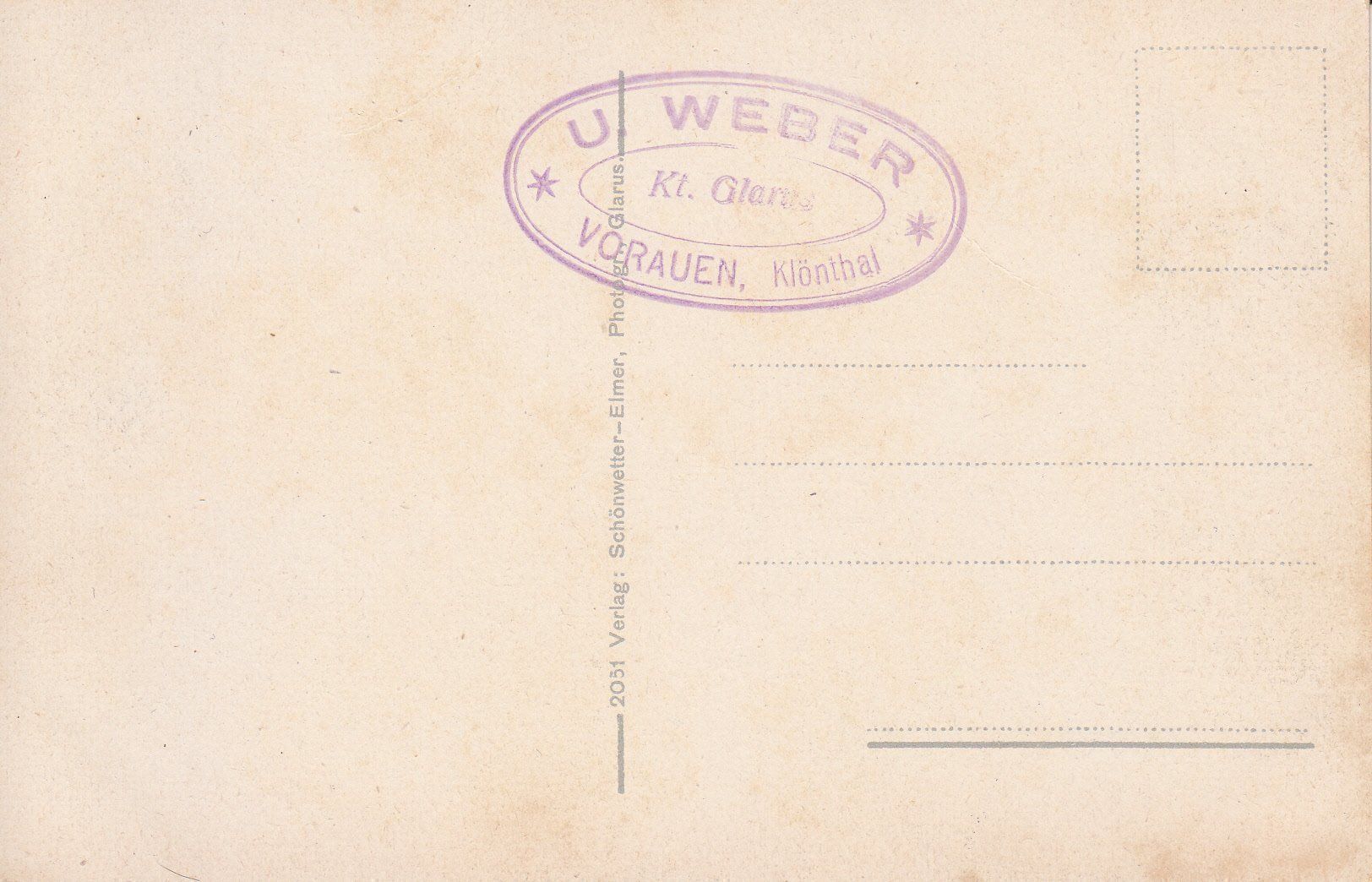 Cartoline postali: Klöntal Vorauen, ca. 1910 – Usato da Bürglen TG venduto da StampGraf 1