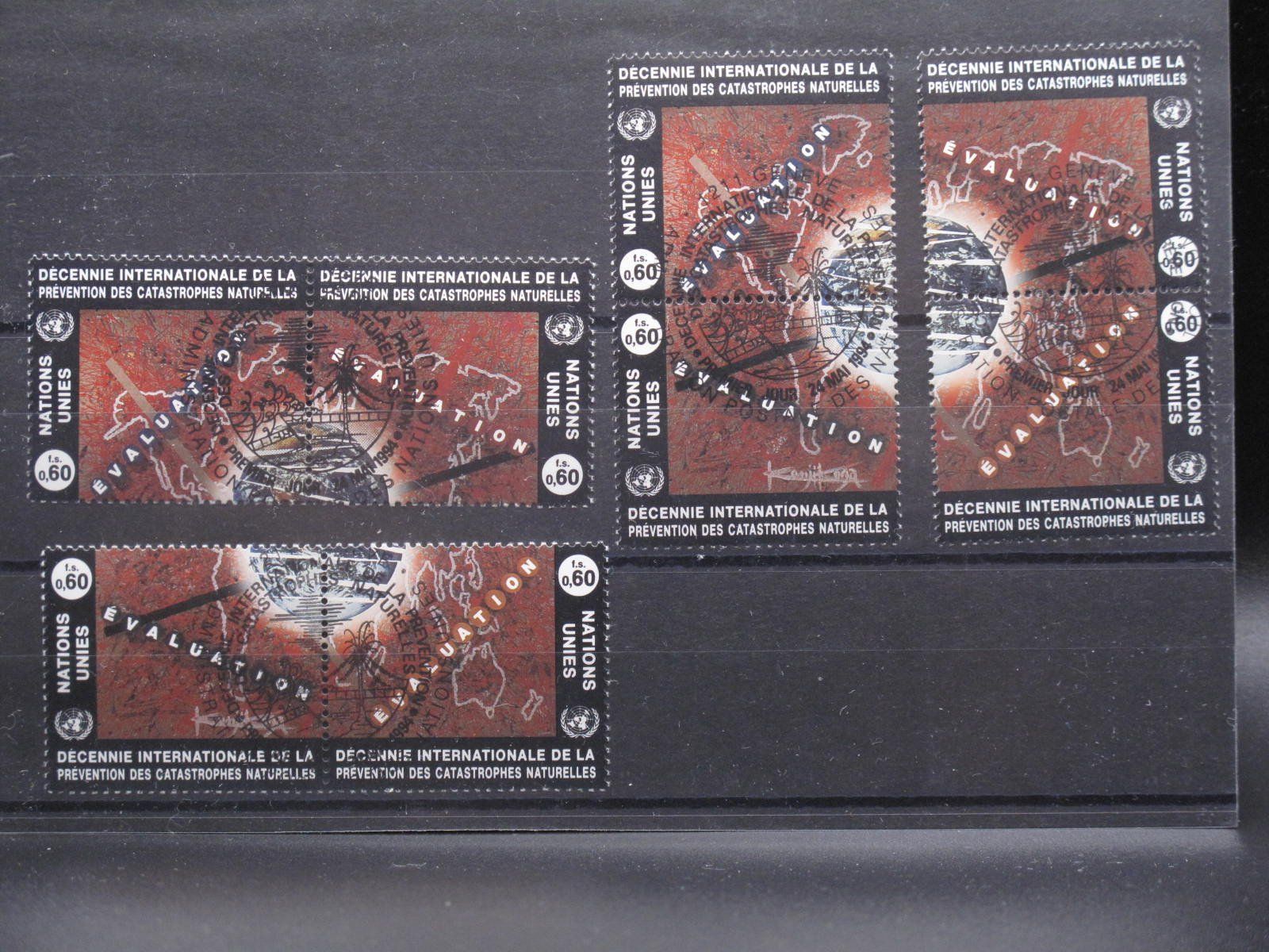 Alle Briefmarken: UN CH 1994 Katastrophenvorbeugung im 2er gest. – Gebraucht aus Wil SG von fva01