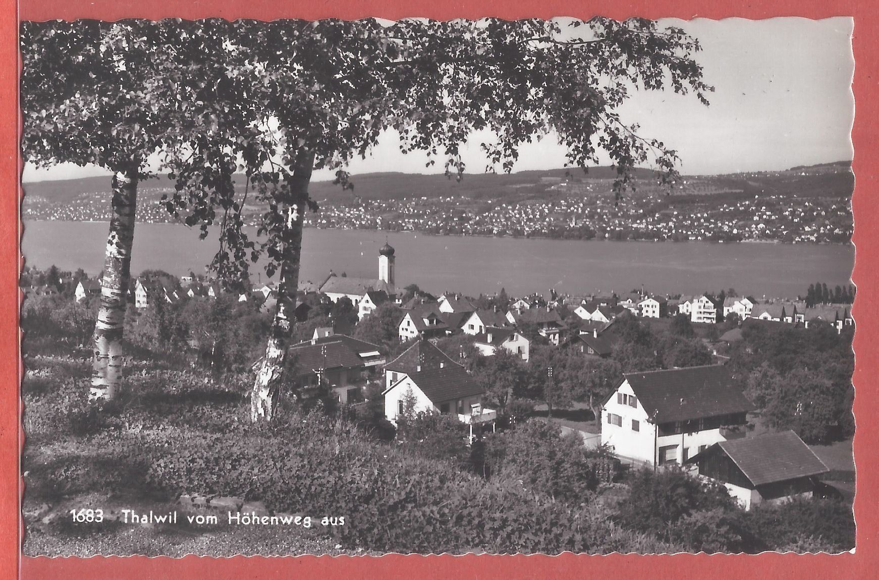 Cartoline postali: Thalwil - Blick vom Höhenweg - ca. 1950 – Usato da Fislisbach venduto da Porano