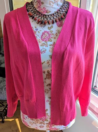 Pinke Boléro Viskose Mix Strickjacke, Grösse XL neu !!.