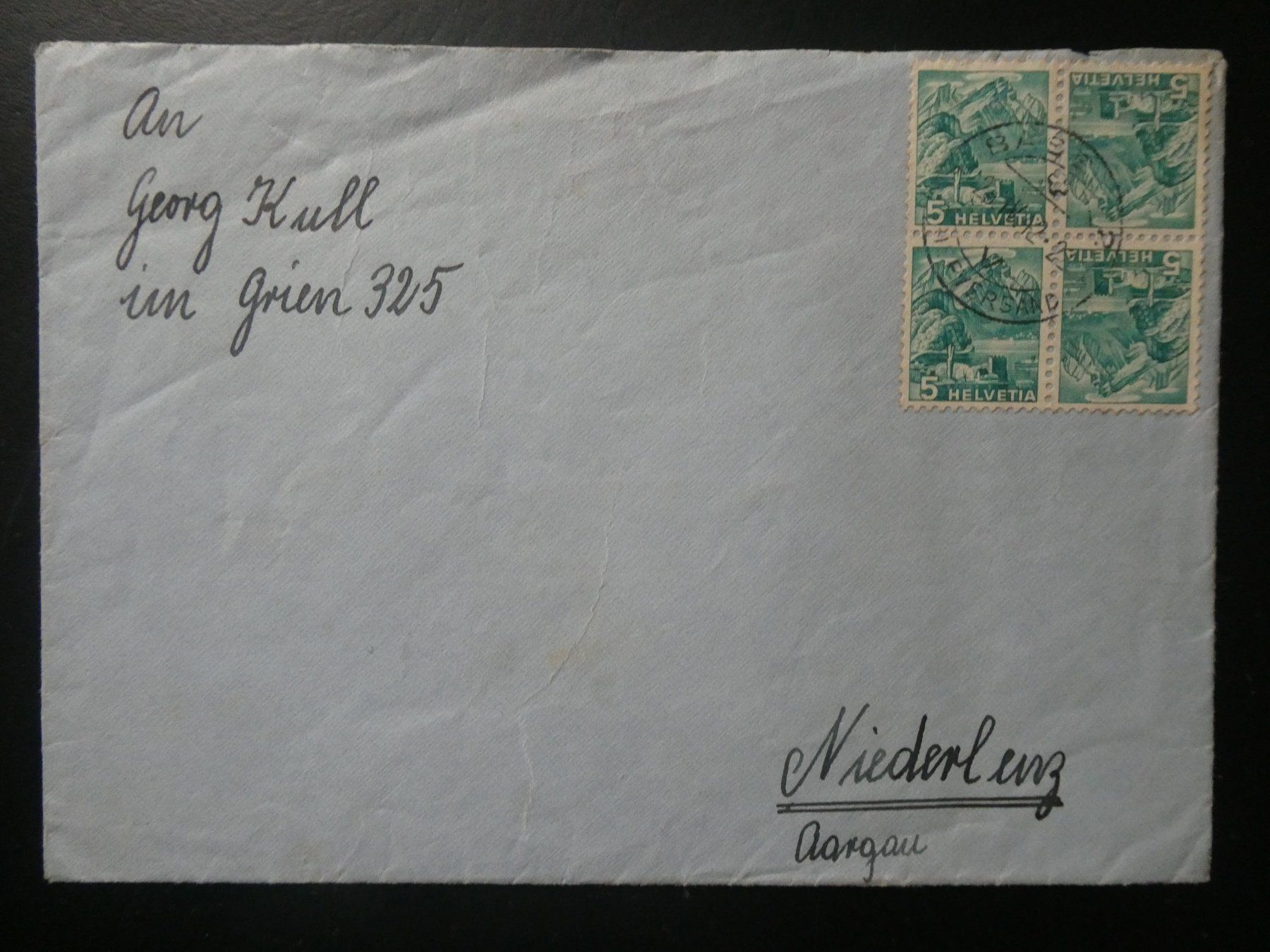 Tous les timbres: CH K32 Viererblock auf Brief – D'occasion à Lausen par Herbamare01