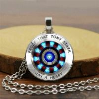 Iron Man Herz mit Kette Tony Stark Silbern
