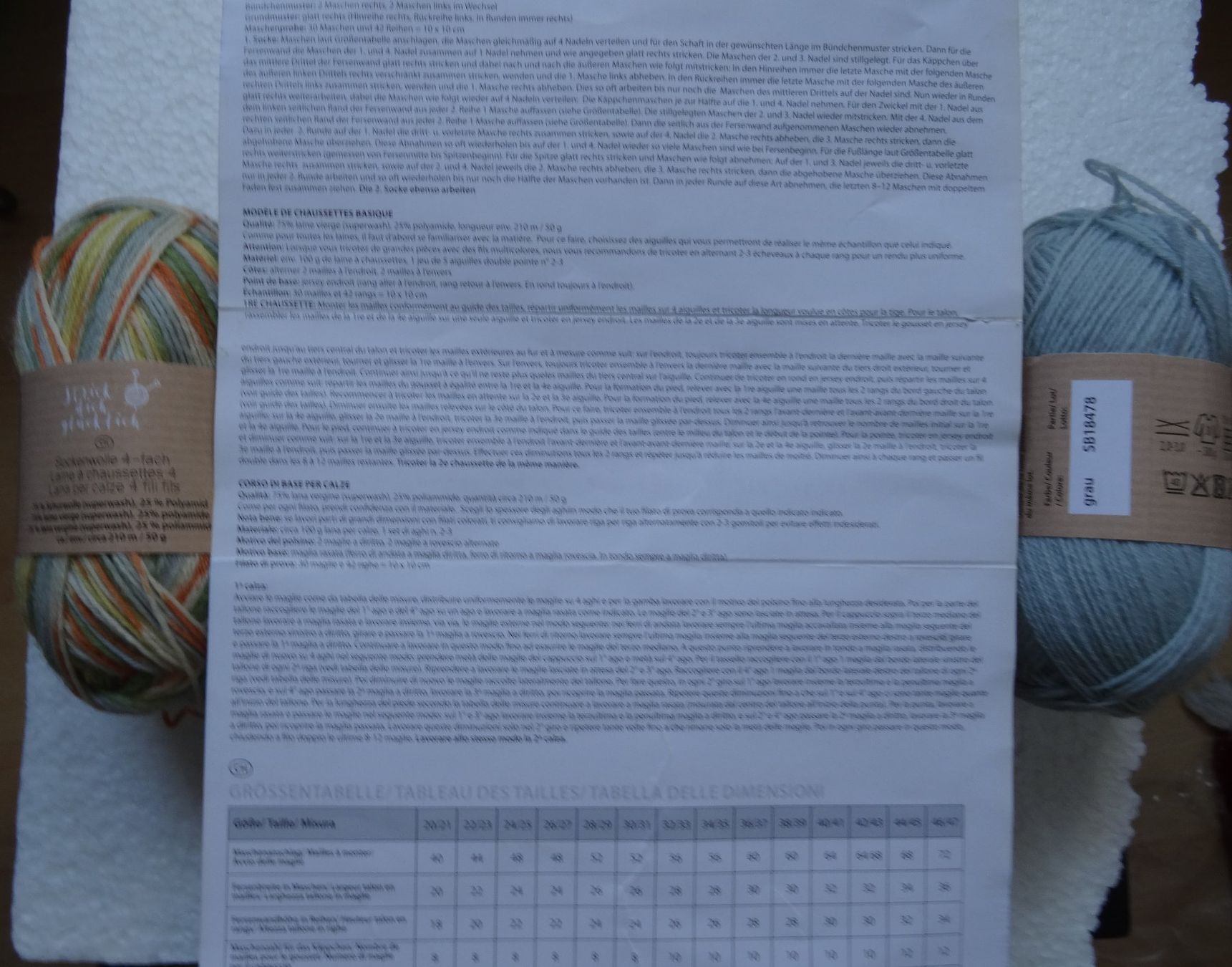 Wolle: 4 Knäuel Sockenwolle – Neu und originalverpackt aus Gossau SG von oreliefredy 5