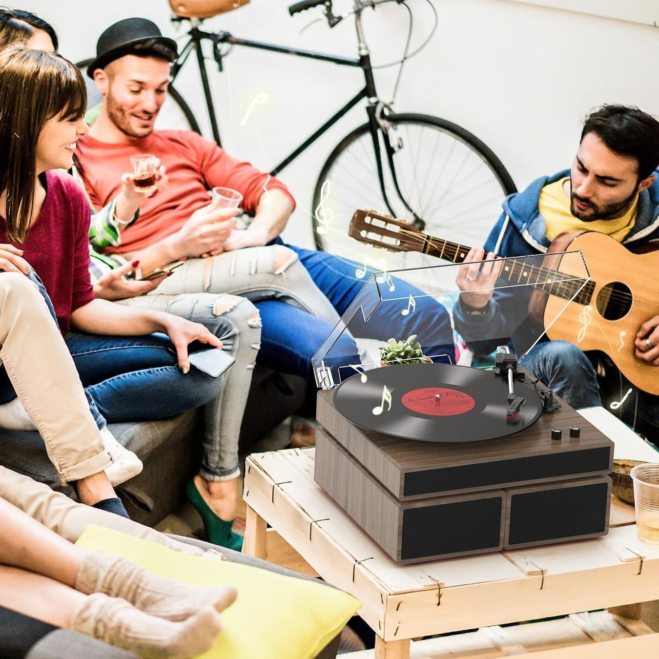 Giradischi: Plattenspieler mit Lautsprechern Bluetooth 3 Geschwindigkeit – Nuovo e nell'imballaggio originale da Schaffhausen venduto da AllesMussRaus90 6