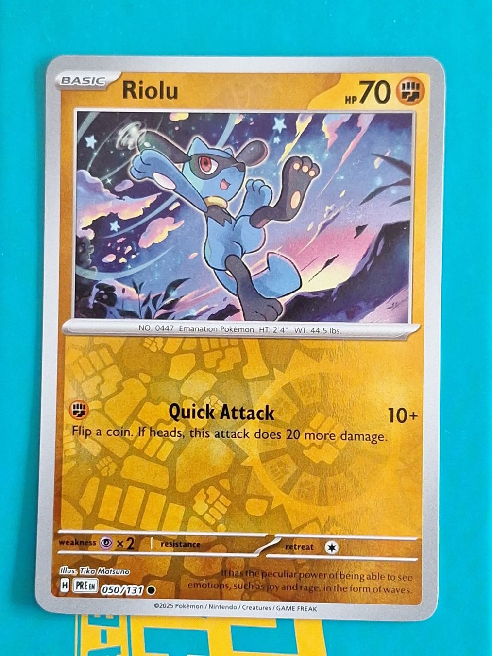 Pokémon Carte collezionabili: Riolu - Reverse Holo - Prismatic Evolution #1.6 – Usato da Altstätten SG venduto da GGsGameshop