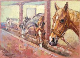 PEINTRE DE COLMAR - Georges Trincot - L'écurie (1962)