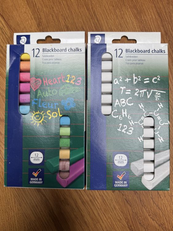 Colori: Staedtler Tafelkreide, 2 Packungen a je  12 Stück NEU & OVP  – Nuovo e nell'imballaggio originale da Gurmels venduto da topsommer