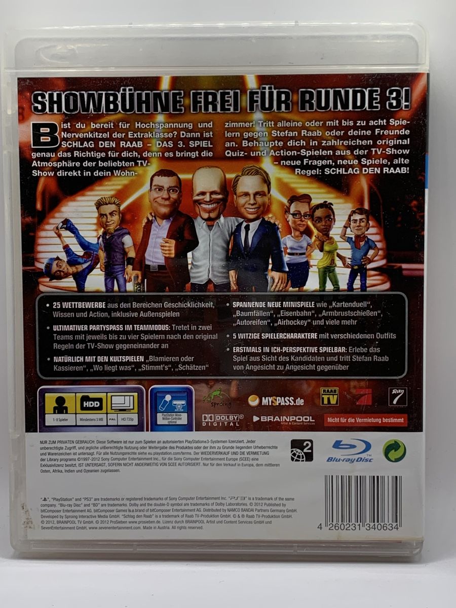 Sony Giochi: Schlag den Raab - Das 3. Spiel - PS3 – Usato da Ostermundigen venduto da RG-Collector 1