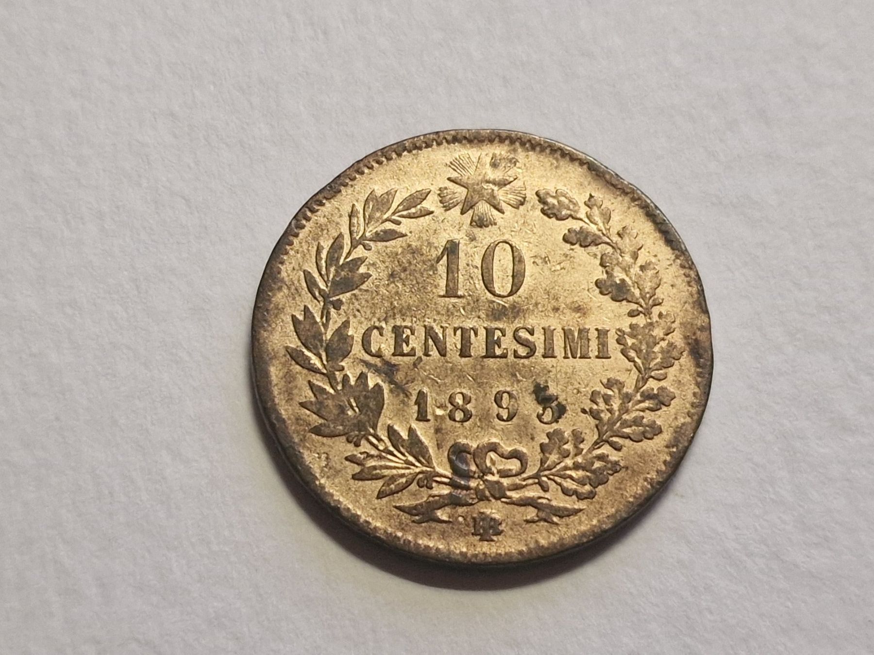 Tutti le monete: Italien 10- Centesimo 1893. – Usato da Zürich venduto da Moreira01 1