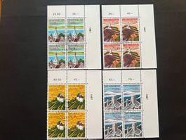 1987 Serie 753-756  Erstag gest.Viererblock mit Tab (K24)