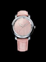 Swiss made mechanische Uhr 40 mm Pink Quartz 40mm 12 diamant