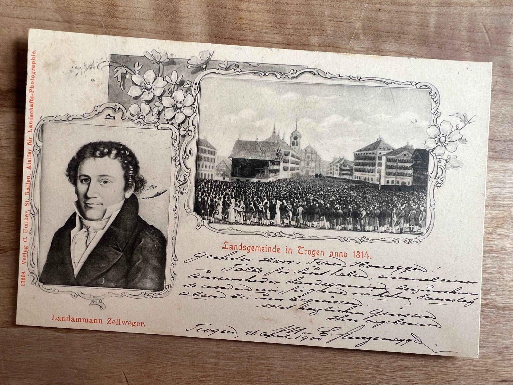 Cartoline postali: Landsgemeinde in Trogen anno 1814, 1900 – Usato da Stäfa venduto da Hannahsita14