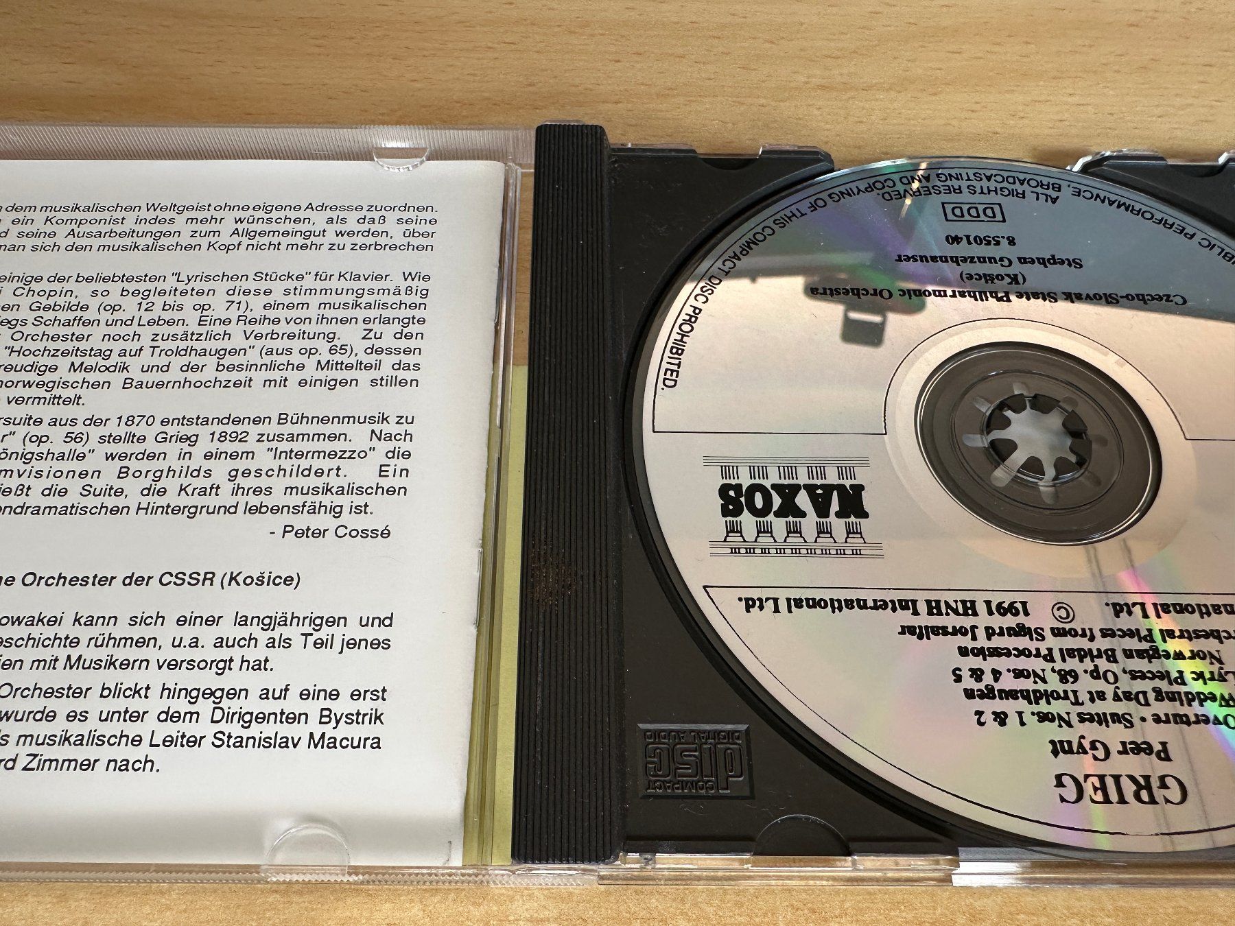 CD: C3 Grieg CSSR Orchestra Stephen Gunzenhauser Peer Gynt – Usato da Rikon im Tösstal venduto da Alpenmutz 2