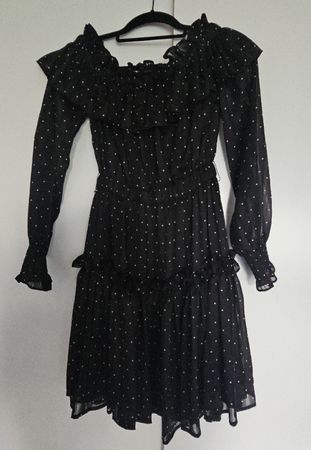 Schwarzes GUESS Kleid mit Pünktchen, Grösse S, wunderschön!