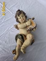 Engelsfigur mit Harfe, Holz, ca. 50cm hoch, Top Zustand!