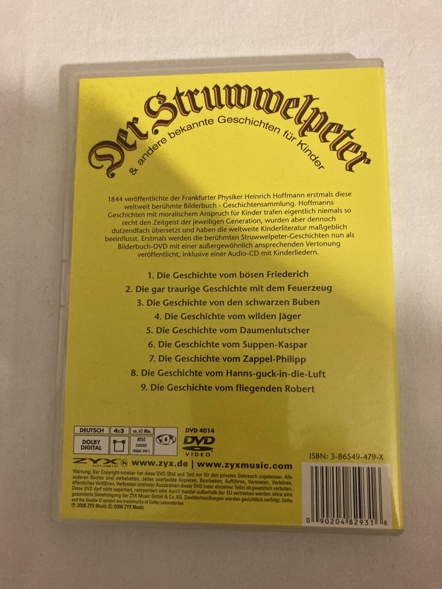 Tutti i DVDs: DVD Struwwelpeter – Nuovo (secondo la descrizione) da Kesswil venduto da Branca-01 1
