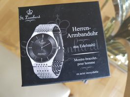 HERREN ARMBANDUHR AUS EDELSTAHL NEU