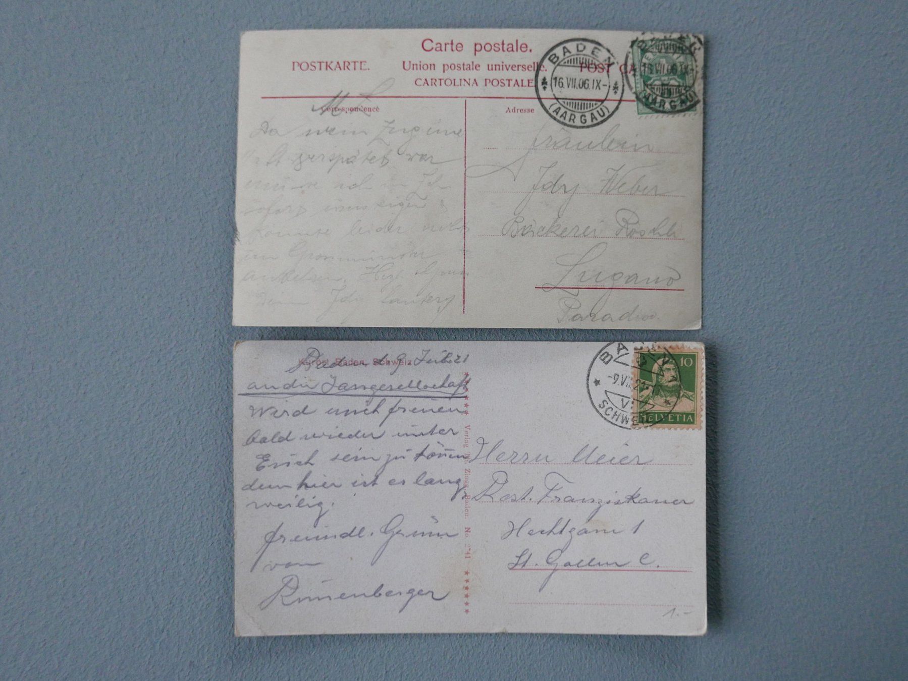 Cartes postales: ANTIKE ANSICHTSKARTEN BADEN AARGAU – D'occasion à Balgach par Zwischenraum 1