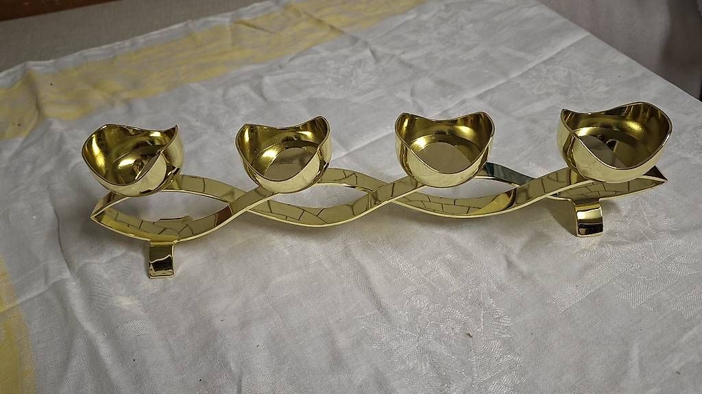 Portacandele: Kerzenhalter Messing – Nuovo e nell'imballaggio originale da Meisterschwanden venduto da kuschti01