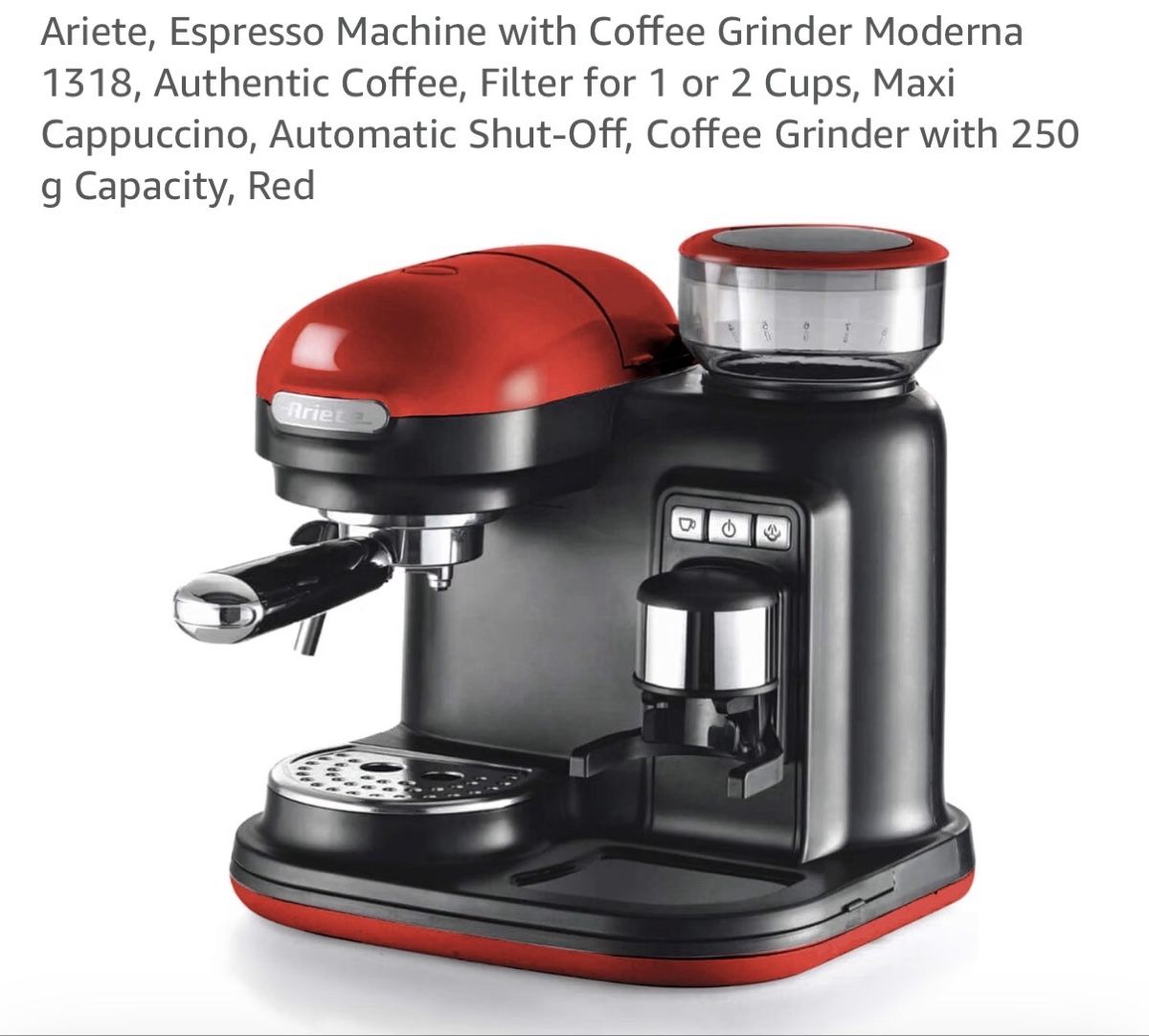 Macchine per caffè & Macchine per espresso: Ariete Espresso Machine Grinder Moderna 1318 Red – Usato da Zürich venduto da vickyl9