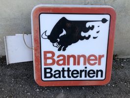 Banner Batterien werbung leucht reklame
