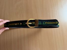 Gürtel PASSENGER Stoff goldfarbene Schnalle