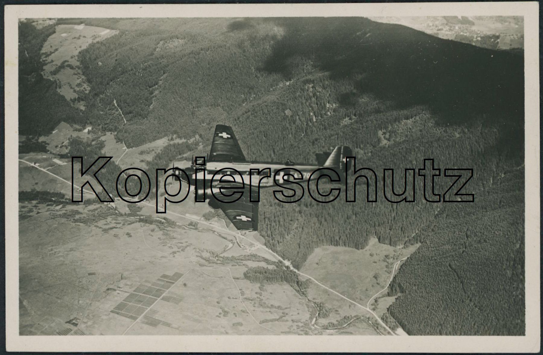 Ansichtskarten: CH Schweiz - Flugzeug JU52 - Militärstempel – Gebraucht aus Schindellegi von stationary