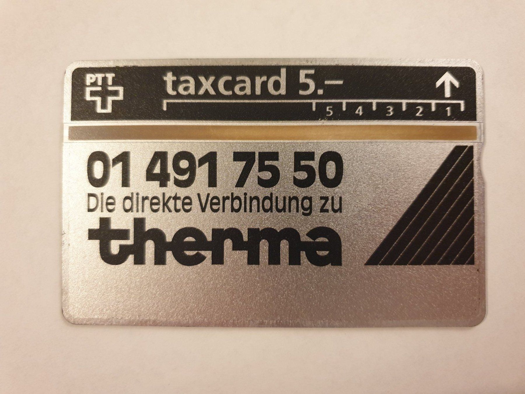 Telefon- & Taxkarten: Therma AG 212L unebr – Gebraucht aus Rain von chesz