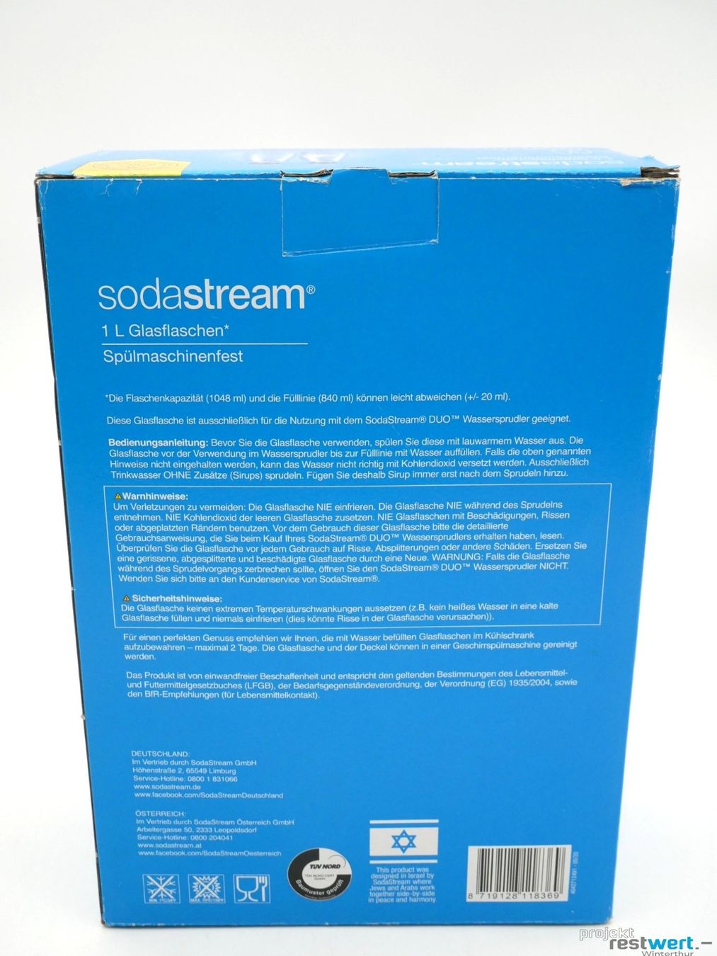Sodastream Altro per la casa: SODASTREAM - 2 x Glasflaschen 1L – Nuovo (secondo la descrizione) da Winterthur venduto da Restwert_Winterthur 6