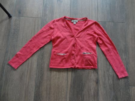 Gilet Burberry, rouge, coton, 8 ans, 126 cm