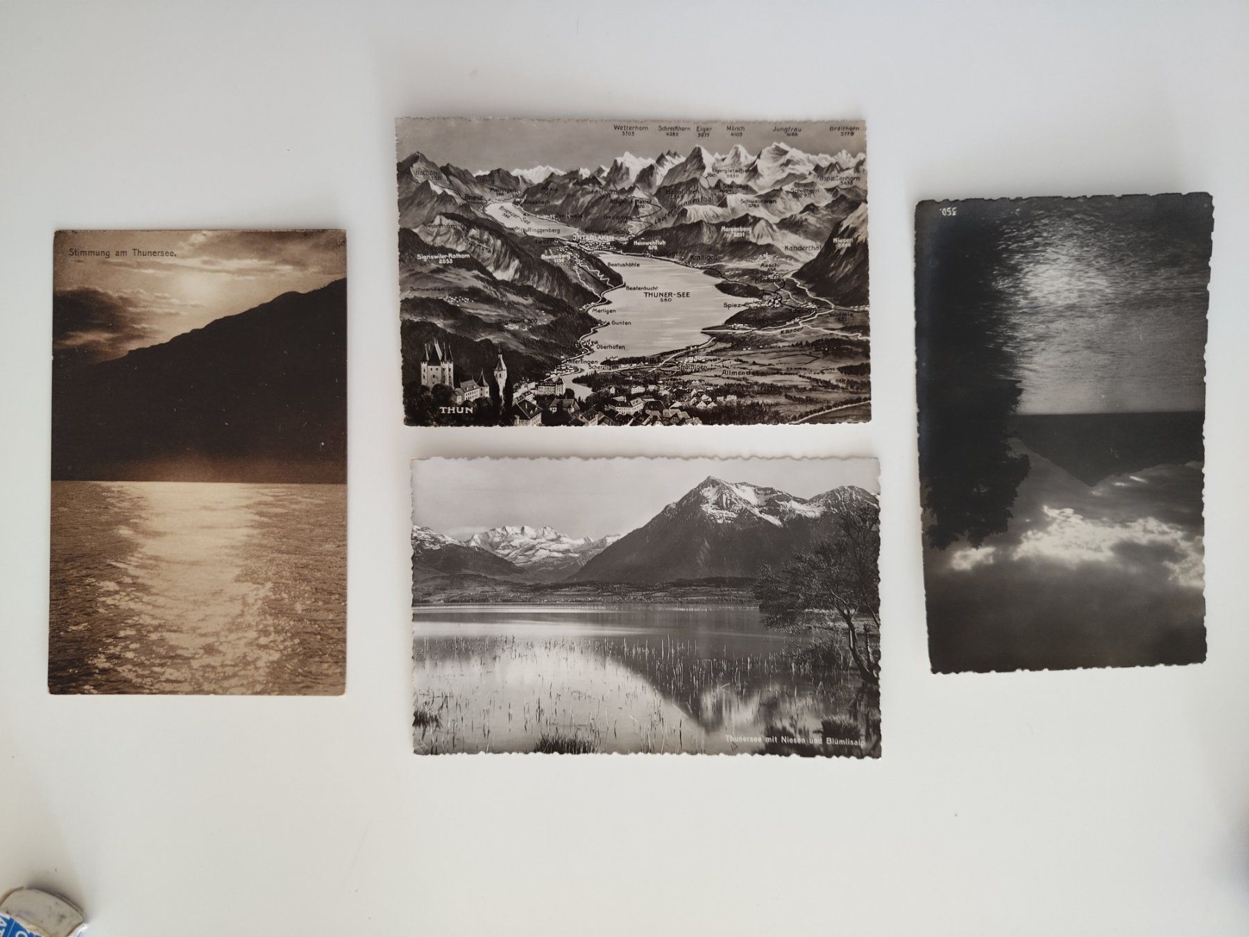 Cartoline postali: 4 AK Thunersee ab ca 1944 – Usato da Ohmstal venduto da Lebensfreude05