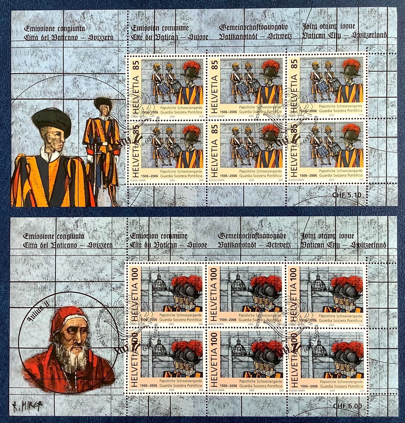 Tutti i francobolli: 2006 Kleinbogen Satz Schweizergarde Ersttag – Nuovo (secondo la descrizione) da Liestal venduto da Skunk02