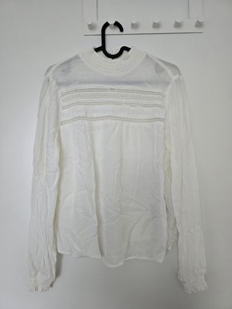 Boho Bluse von Vero Moda Gr. XS weiss