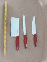 Messerset Zillinger 3-teilig rot weiss gebraucht