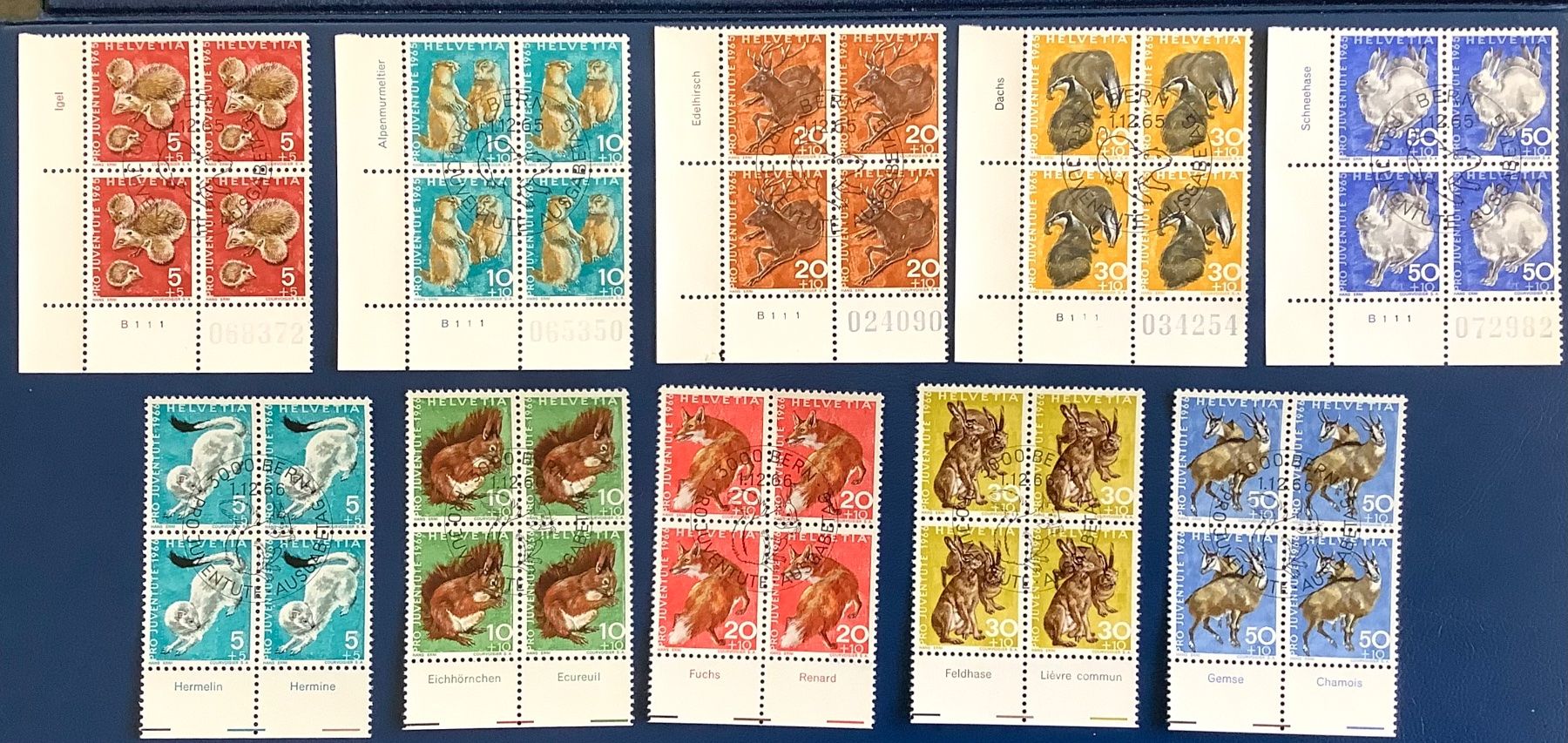 Tutti i francobolli: 1965-1966 Pro Juventute Viererblock ET mit TABS – Nuovo (secondo la descrizione) da Liestal venduto da Skunk02