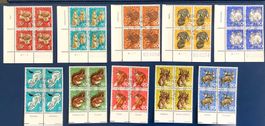 1965-1966 Pro Juventute Viererblock ET mit TABS