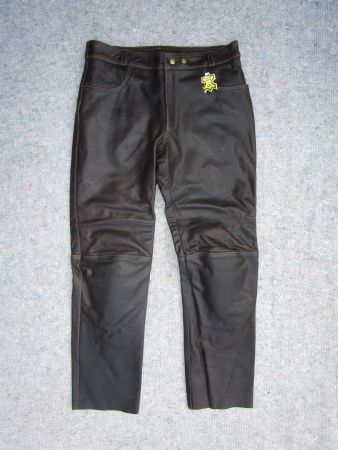 Motorradhose echt Leder L/52, CH-Gr. 45, neu, braun