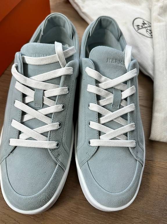 Hermès Scarpe da uomo: NEW Hermès Herren Sneaker, Bleu Glacier, Gr. 43 – Nuovo (secondo la descrizione) da Zunzgen venduto da Vicehead77 1
