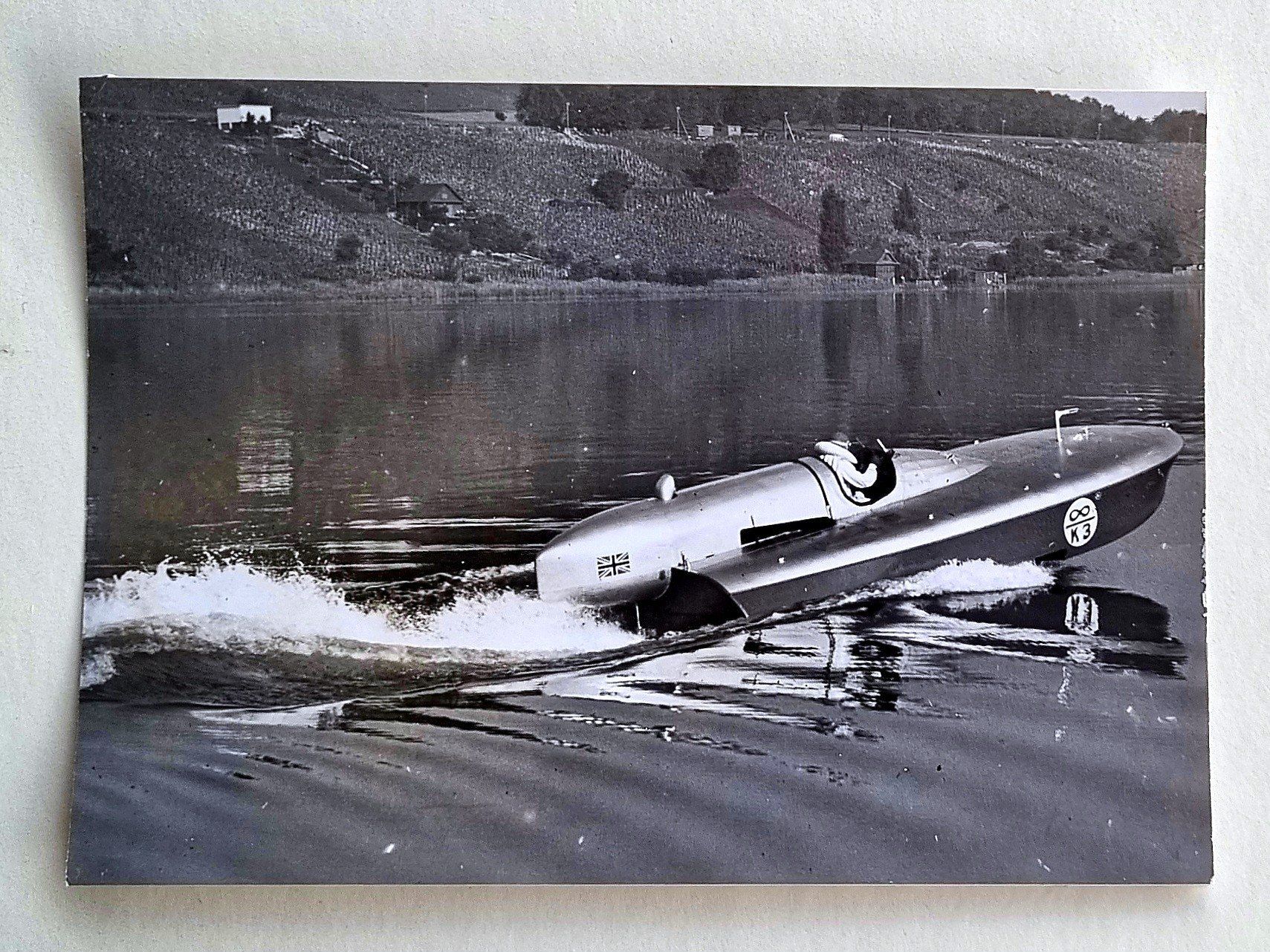 Cartoline postali: Hallwilersee - Rennboot Bluebird - Malcolm CAMPBELL - 1938 – Usato da Rothrist venduto da RROENK