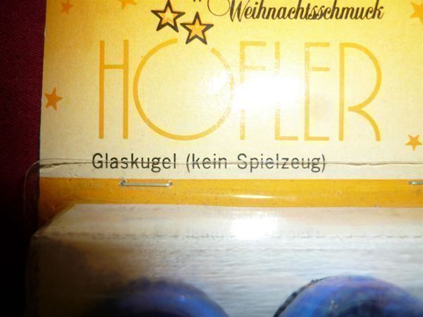 Tutte le decorazioni: 12 Weihnachtskugeln wunderschöne original Höfler aus Glas – Nuovo e nell'imballaggio originale da Luzern venduto da Weihnachtsschmuck 1