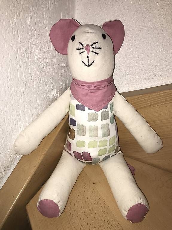 Bambole: Stoffpuppe, Stoffmaus, Schmusemaus, Maus, Puppe – Usato da Dietikon venduto da Princessy